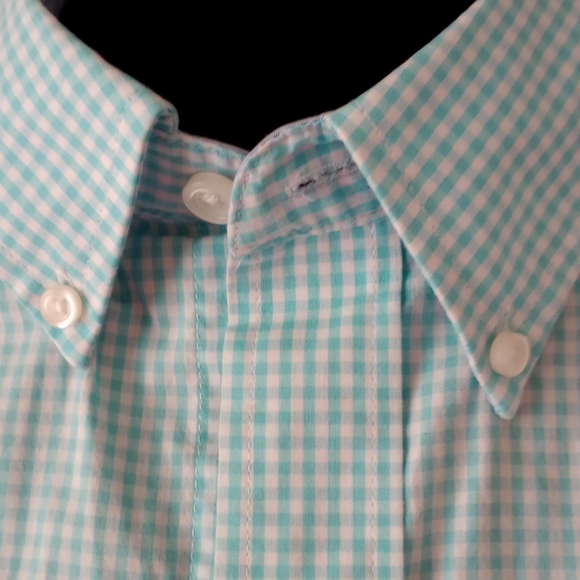 IZOD Mens Sz 2XL Blue /Aqua Button shirt. - Picture 3 of 6